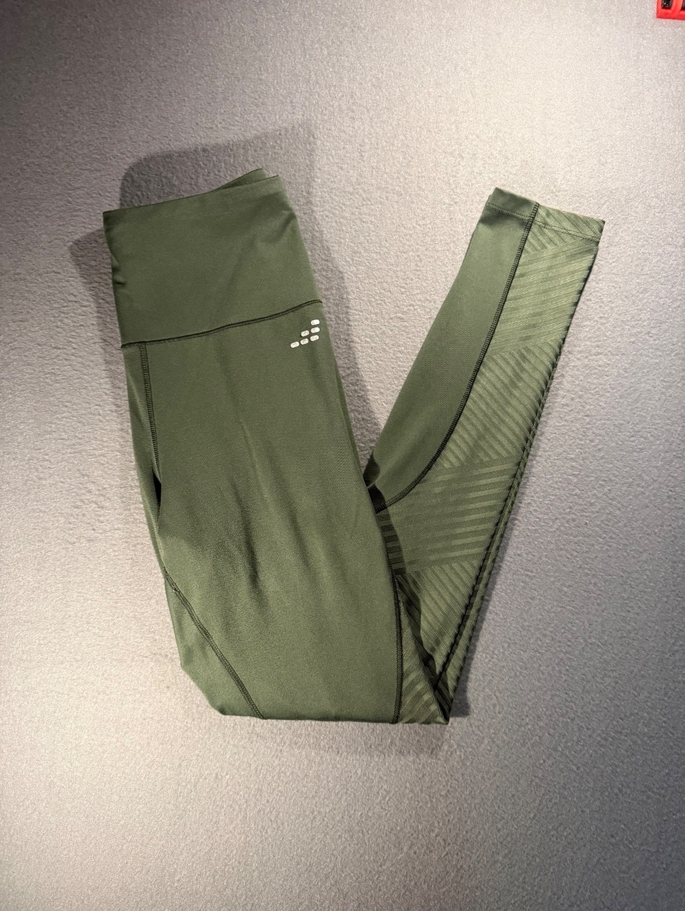 BCG Olive Green Stretch Leggings Size Small